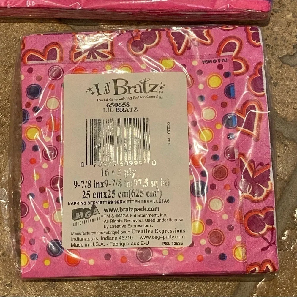 New!! Lot of 5 Lil’ Bratz Party Napkins